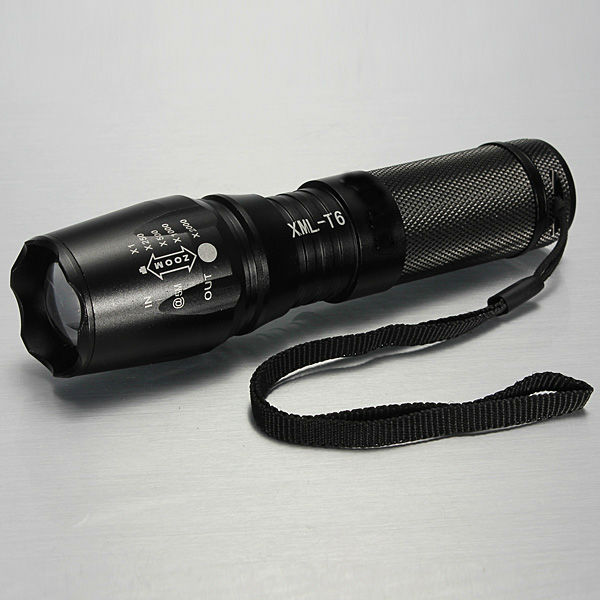 Elfeland  T6 1800LM 5 Modes Zoomable LED Flashlight 26650/18650