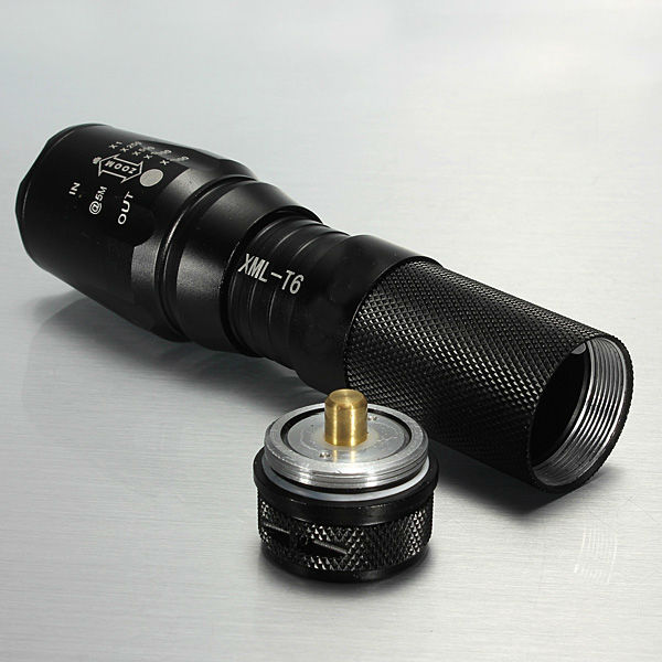 Elfeland  T6 1800LM 5 Modes Zoomable LED Flashlight 26650/18650