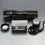 Elfeland  T6 1800LM 5 Modes Zoomable LED Flashlight 26650/18650