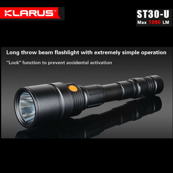 Klarus ST30-U L2 U2 1A 1080LM 5Modes Tactical LED Flashlight