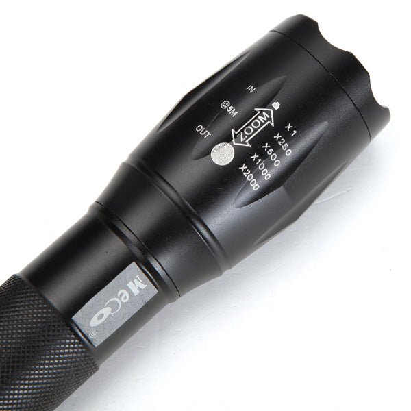 MECO 5 Modes 2000LM Zoomable LED Flashlight 18650/AAA