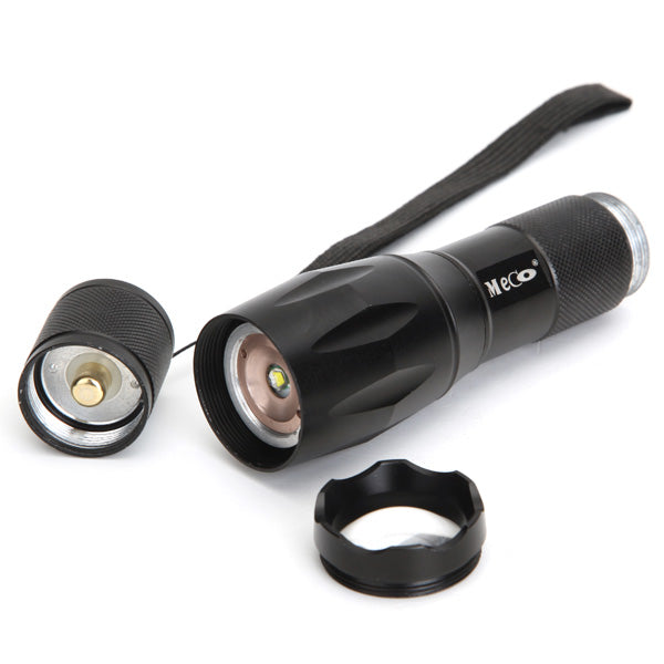MECO 5 Modes 2000LM Zoomable LED Flashlight 18650/AAA