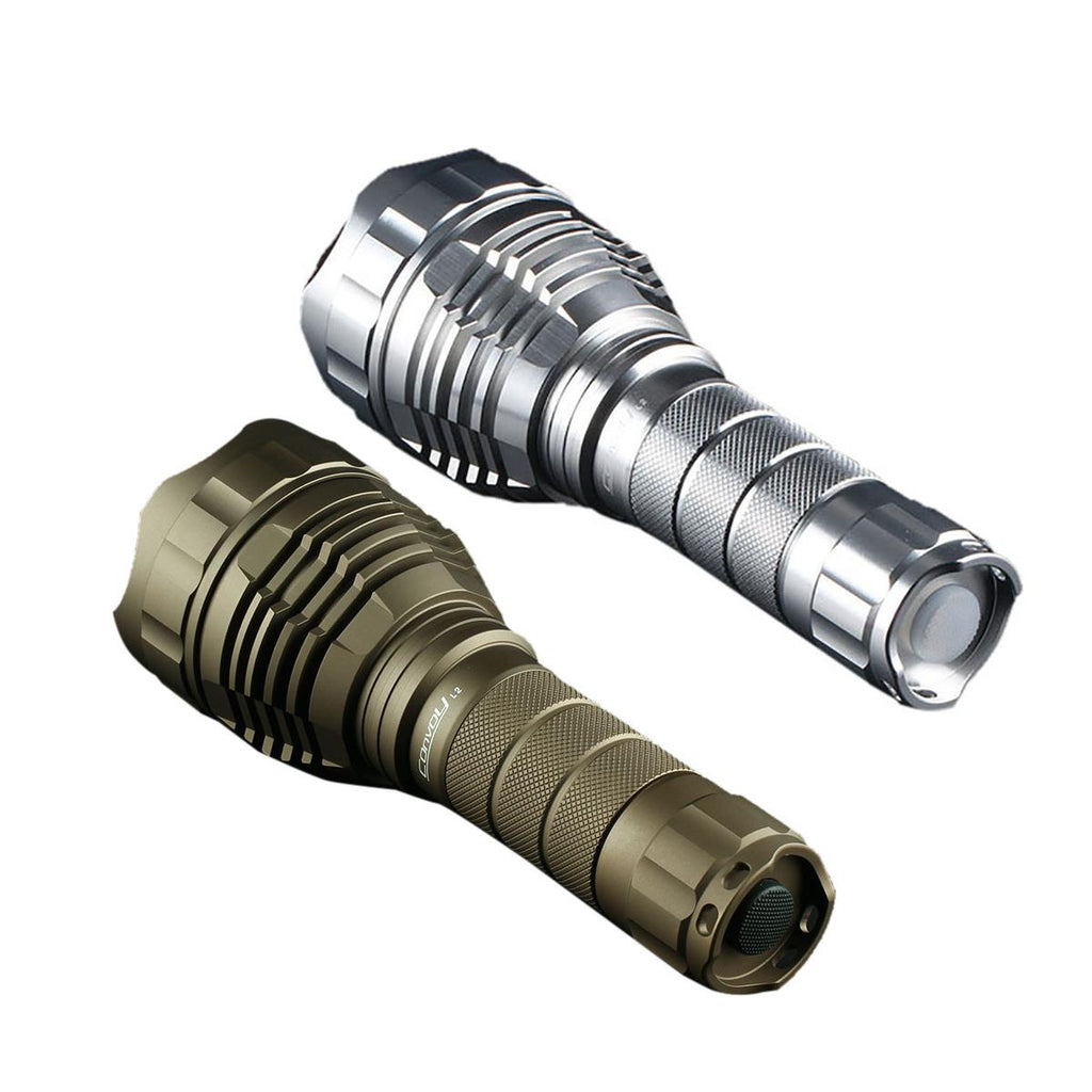 Sand Silver Color Convoy L2 XPL HI 1100LM 4Modes Tactical LED Flashlight with 2 Tubes