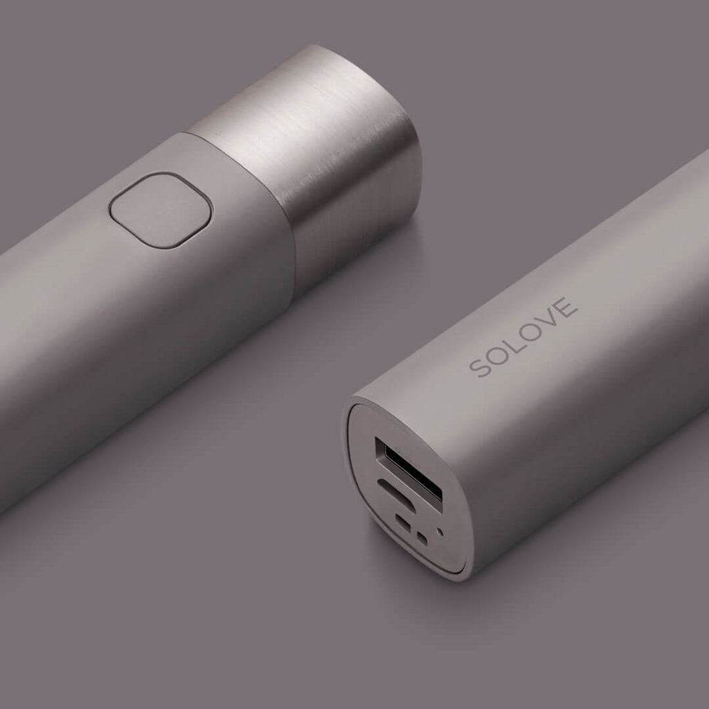 SOLOVE X3 USB Rechargeable Brightness EDC Flashlight 3000mAh Power Bank Mini LED Torch Bike Light From Xiaomi Youpin
