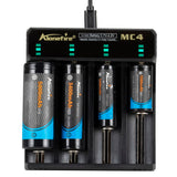 Alonefire® 3.7V 4 Slot Universal Intelligent Battery Charger with short circuit protection For Li-ion Battery 18650 26650 14500