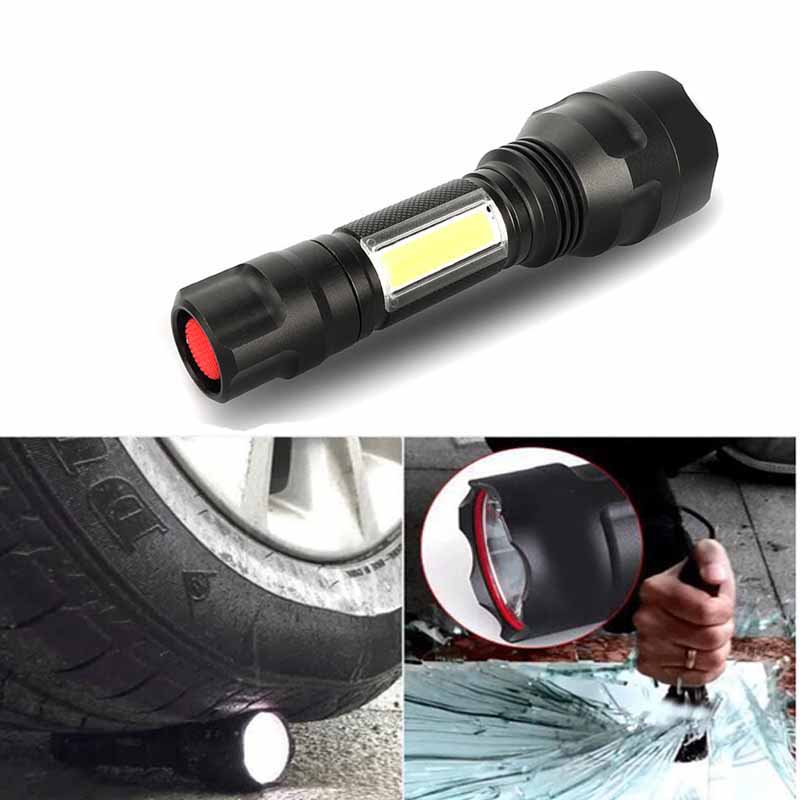 XANES C8 T6+COB LED 4 Modes Work Light Waterproof Tactical Hunting Camping Emergency Flashlight