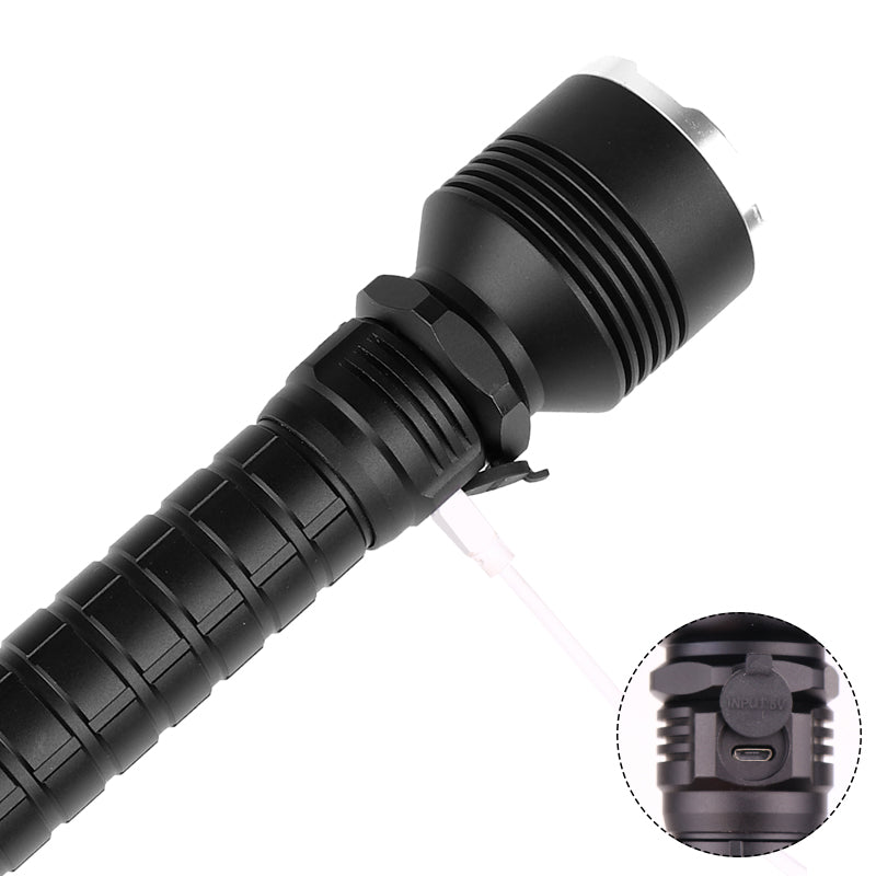 XANES® P515-2 XHP 70 Flashlight 5 Modes Waterproof USB Chargeable Zoomable Work Lamp Camping Hunting Torch Light