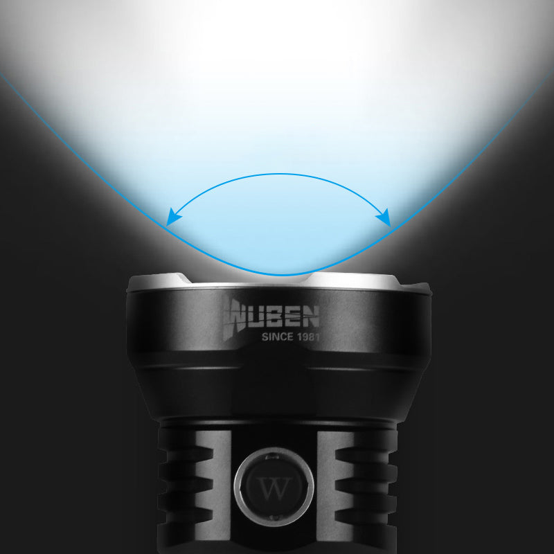 Wuben T90 10000 Lumens 18650 Battery Flashlight IP68 Waterproof 410m Beam Distance Torch Light Camping Hunting Portable Work Lamp