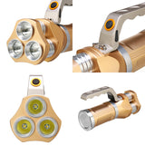 Handheld Spotlight 3000LM 18650 AC Rechargeable LED Flashlight