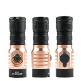 Astrolux S43S Copper Version 4LED 2100LM Portable EDC 18350 18650 LED Flashlight Tactical Hammer Torch