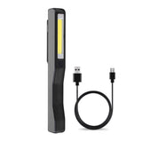 Portable LED+COB Rechargeable Pocket Work Light Magnetic Pen Clip Camping Car Inspection Flashlight
