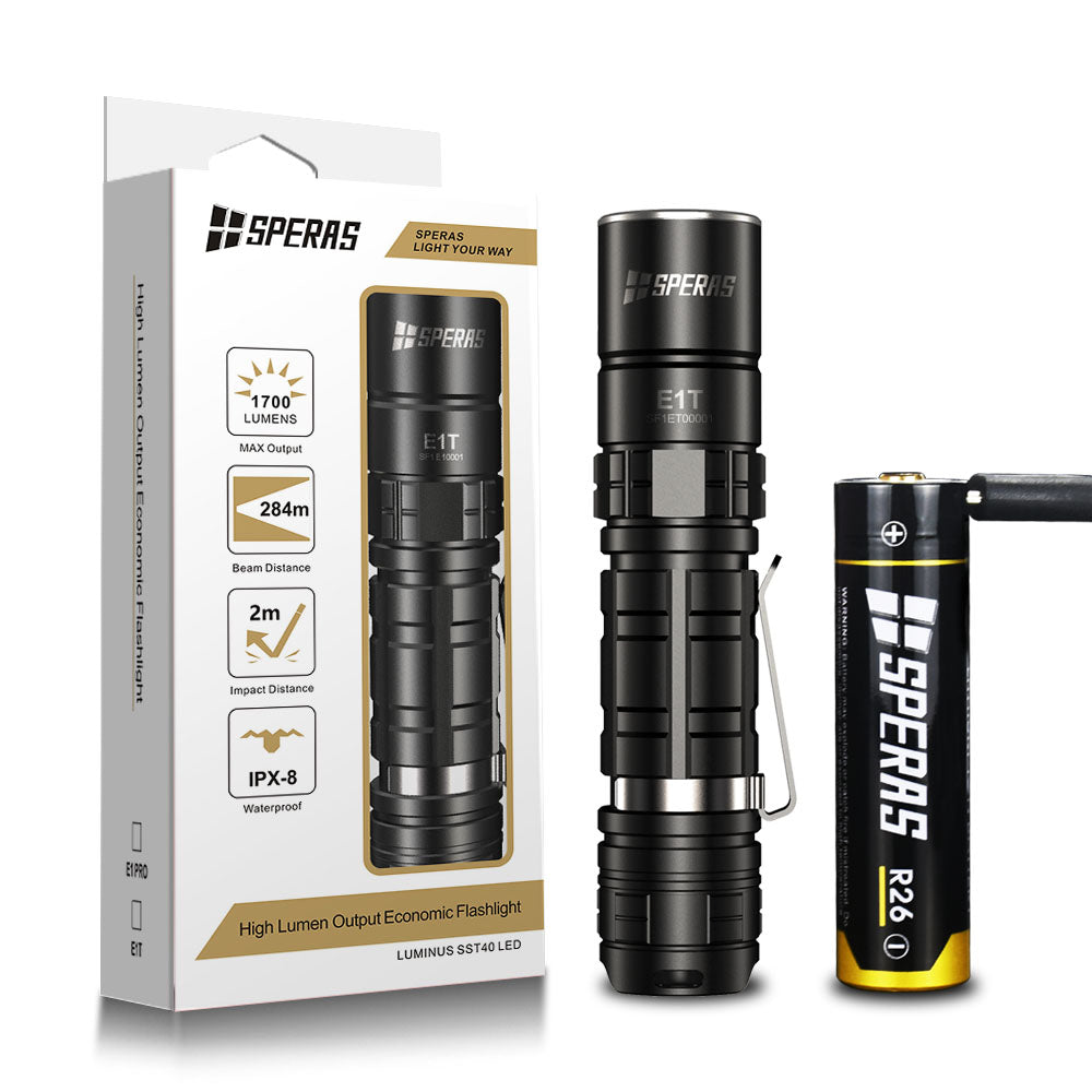 Speras E1T SST40 1700lm 284m Powerful Tactical LED Flashlight