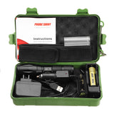 XANES A100  T6 800Lumens 5Modes Brightness Zoomable Tactical LED Flashlight Suit + Charger + Battery Charger