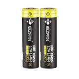 Eizfan 2pcs 18650 Battery 3200mah 35A 3.7v Yellow Rechargeable Flat 18650 Battery For Smoking pipes