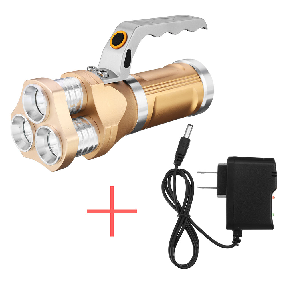 US Plug + 3x T6 Portable 18650 LED Flashlight Rechargeable Tactical ç