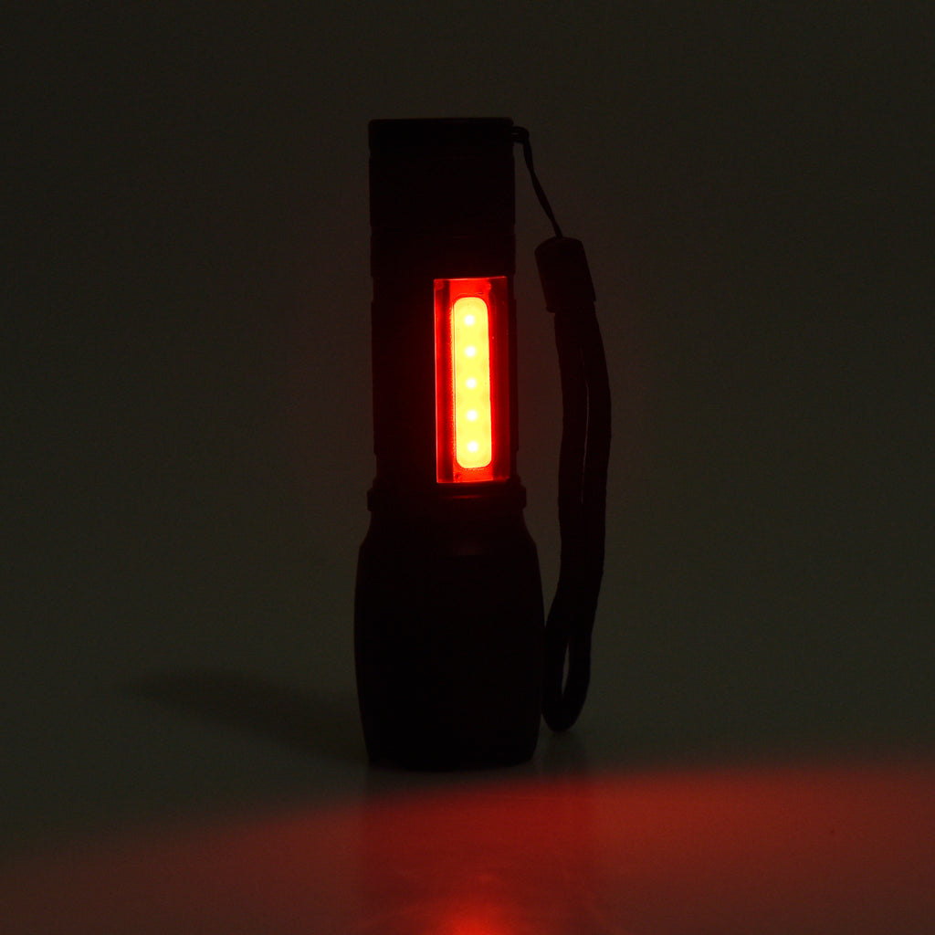 XANES 104 T6 1000LM 6Modes 2Light Color Zoomable Brightness Magnetic Tail Tactical LED Flashlight