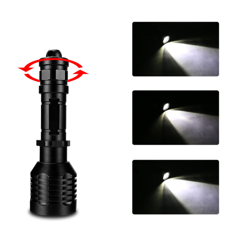 XANES® L2 Super Bright Diving Flashlight Zoomable 3 Modes 18650 Battery LED Light