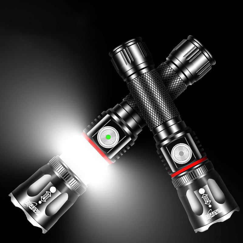 XANES® T6 200W Flashlight 4 Modes USB Rechargeable Zoomable Life Waterproof COB Work Lamp Camping Hunting