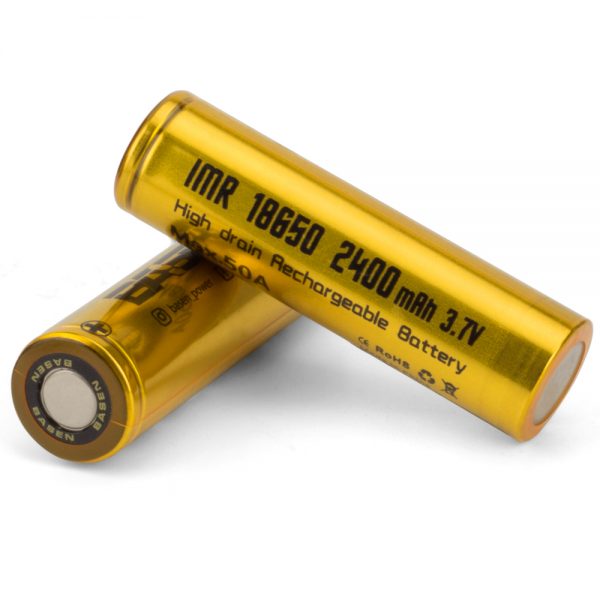 BASEN 2 Pcs 18650 Battery 2400mAh 50A Rechargeable Li-ion Battery For Camping Hunting Cycling