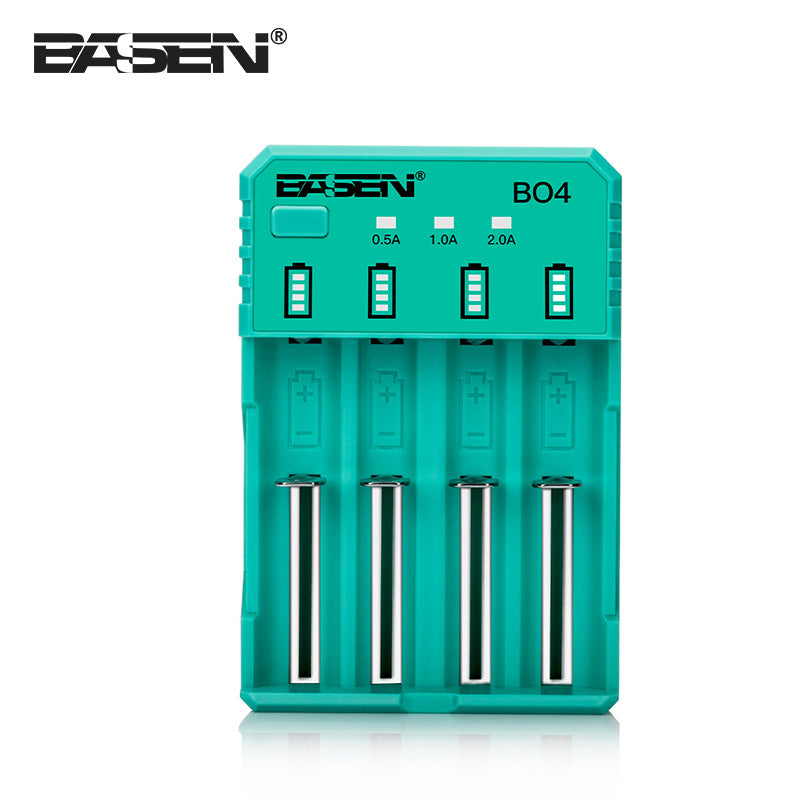Basen BO4 4Colors Smart Li-ion Battery Charger for 14500 18650 26650 21700 Battery