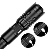 XANES® XH-P50 1000 Lumens LED Zoomable Flashlight 18650 Battery USB Rechargeable 3 Modes Work Lamp