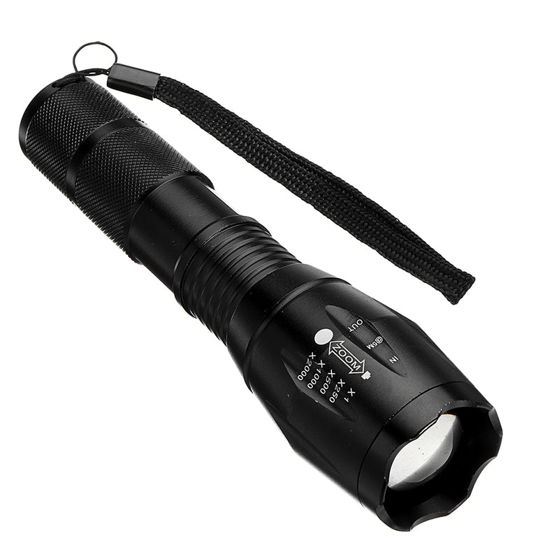 XANES A100  T6 800Lumens 5Modes Brightness Zoomable Tactical LED Flashlight Suit & Removable Bicycle Light with Handlebar clip & Taillight