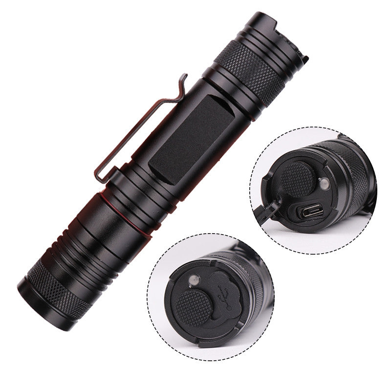XANES® 1123A T6 LED 5 Modes Telescopic Zoom USB Rechargeable Flashlight 18650