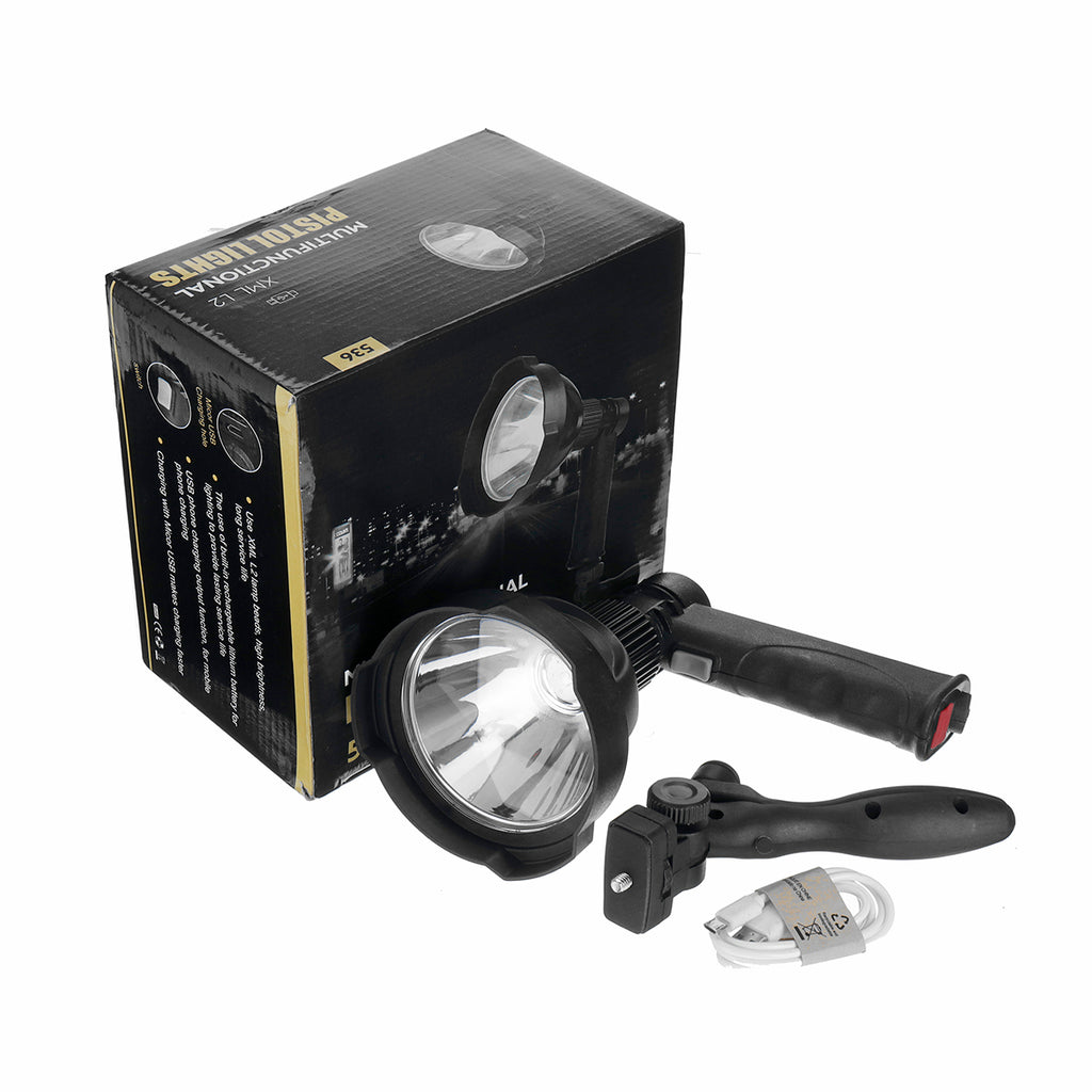 HF15 15W 600m Handheld Camping Spotlight USB Rechargeable Flashlight Outdoor Power Bank