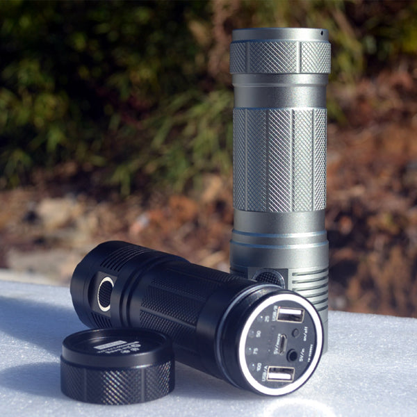JINHENG JKK03 XHP70.2 4000LM Type-C Rechargeable Flashlight & 2A Output Power Bank