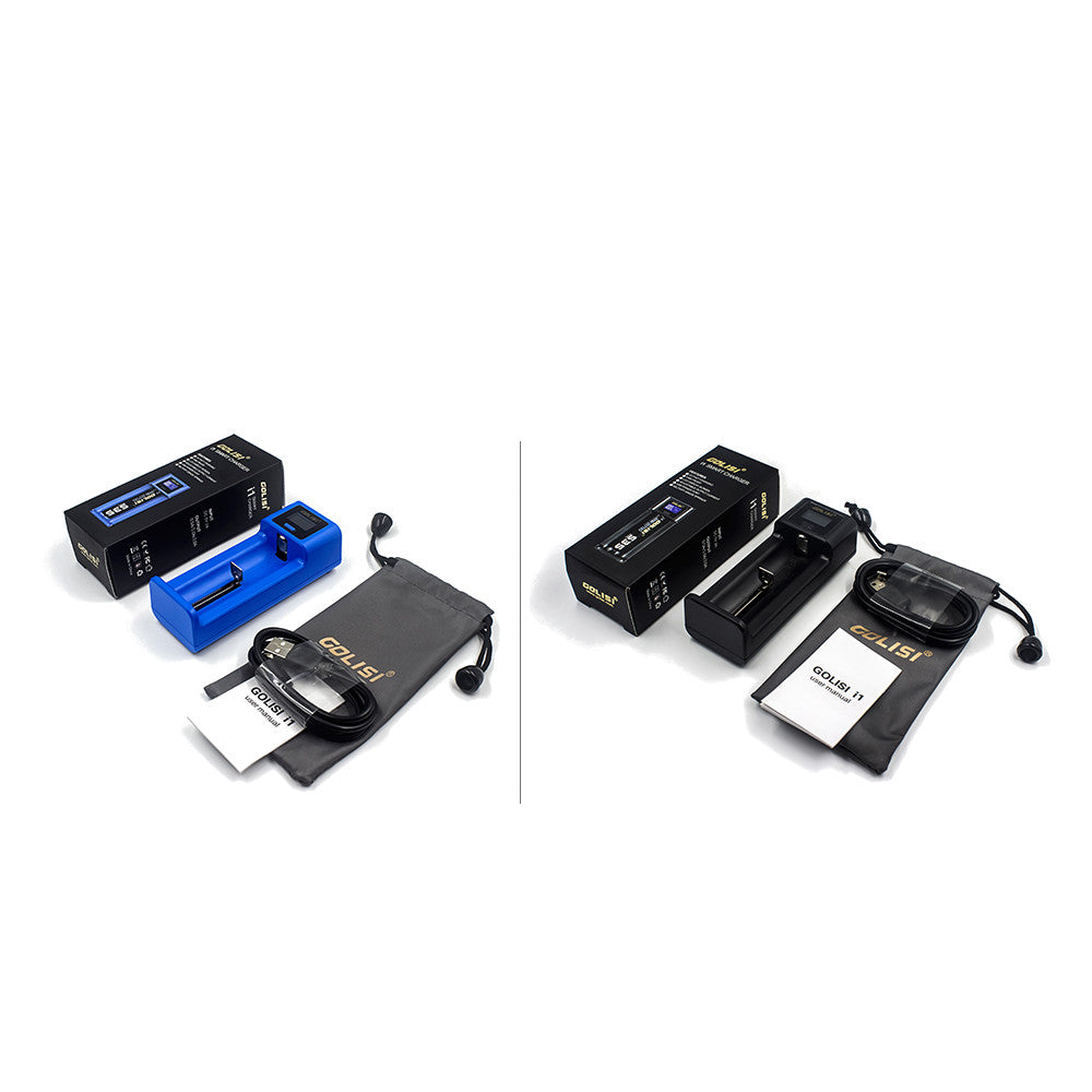 Golisi I1 LCD Display USB Port Lite Battery Charger for Li-ion/Ni-mh/Ni-cd Battery Single Slot