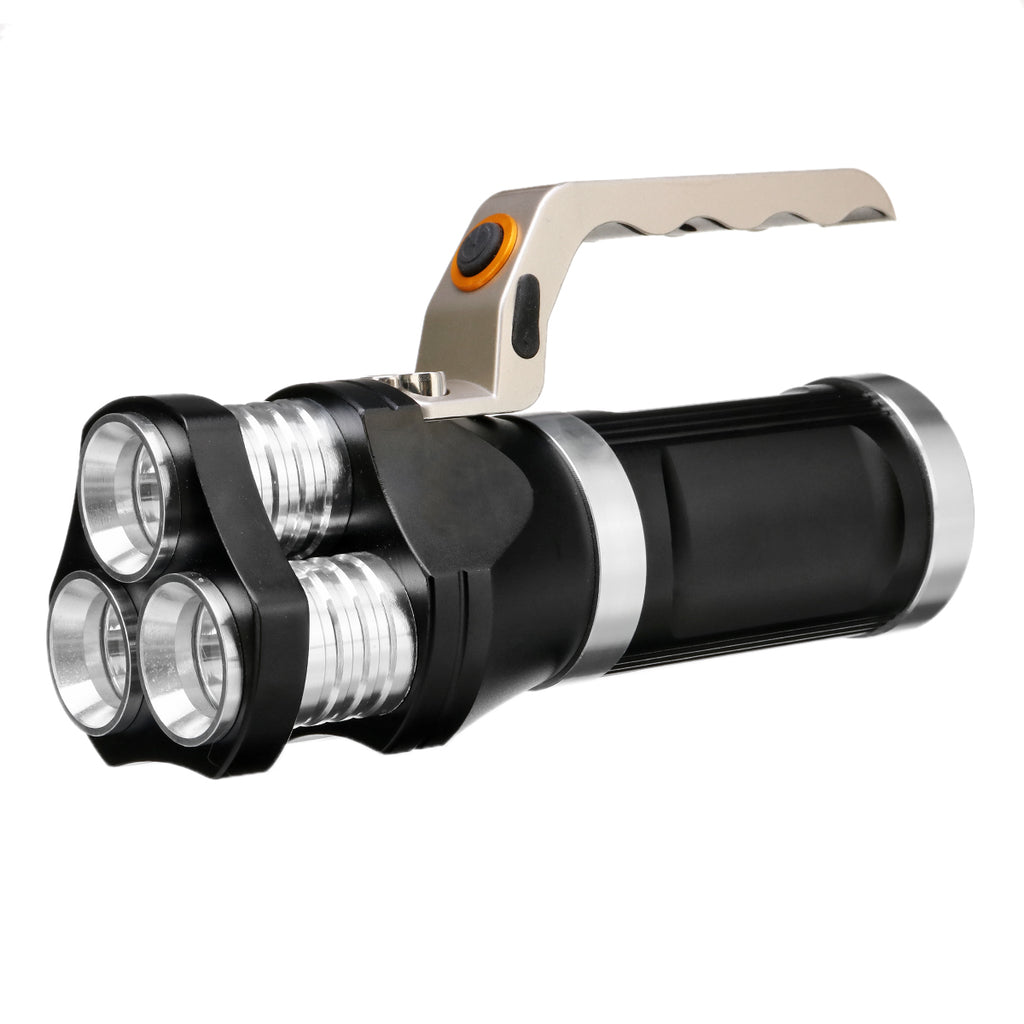 Handheld Spotlight 3000LM 18650 AC Rechargeable LED Flashlight