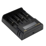 Alonefire® D4  4slots 2A LCD Screen Display Smart Charger for 18650 26650 21700 Universal Battery USB Charging AA AAA Intelligent Fast Charger