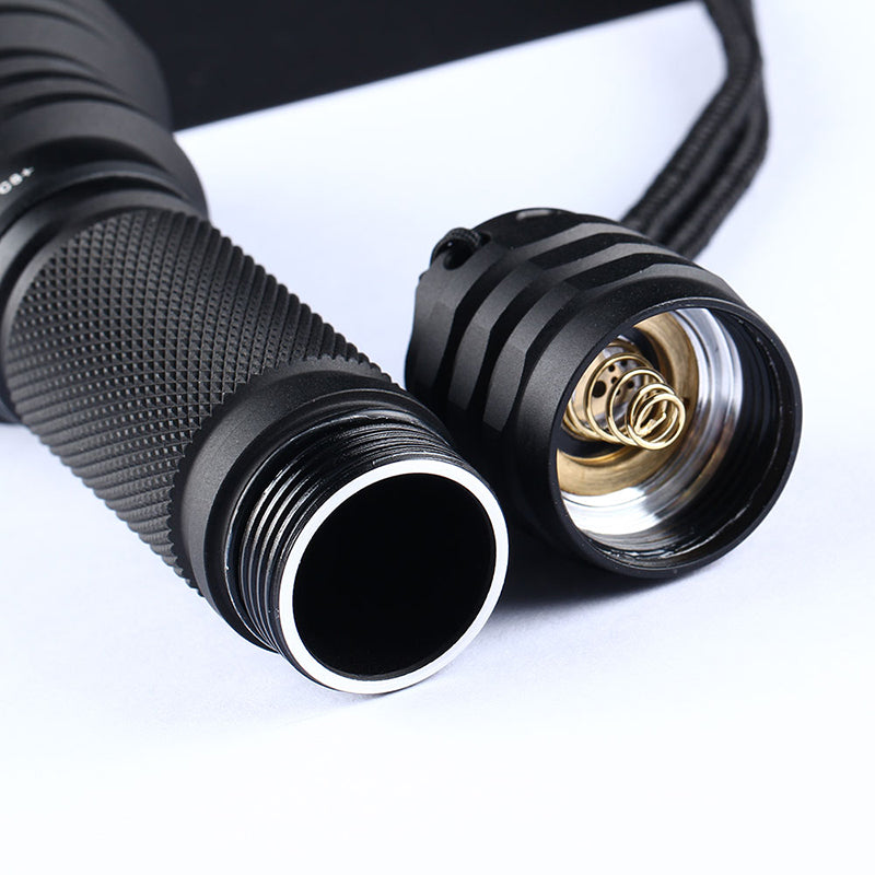 Convoy C8+ Black 7135*8 XPL HI 1100LM LED Tactical Flashlight Memory Function Professional-level 12-Group Dimming Modes