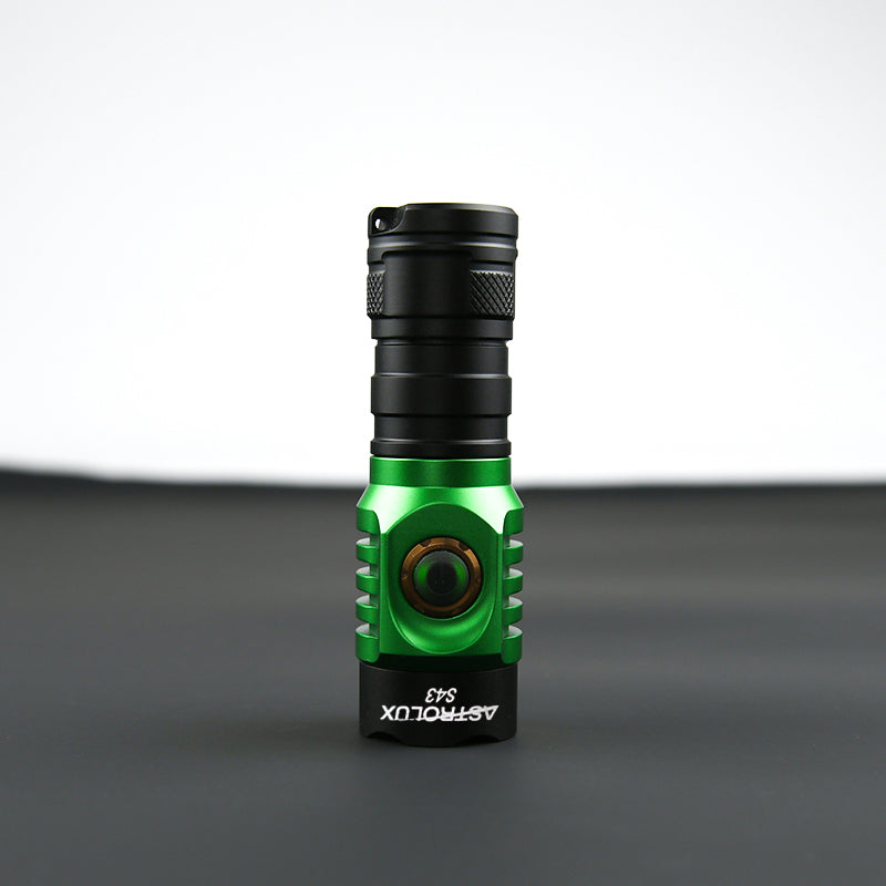 Astrolux S43 Green Red Color 2100LM Stepless Dimming EDC Flashlight Tactical Safety Hammer
