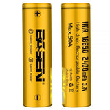 BASEN 2 Pcs 18650 Battery 2400mAh 50A Rechargeable Li-ion Battery For Camping Hunting Cycling