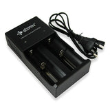 Eizfan Pro Q2 2 Slots Battery Charger Smart Charger For 18650 20700 21700 26650 Battery US/EU Plug