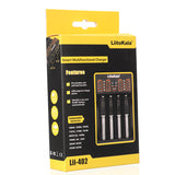 Liitokala Lii-402 Micro USB DC 5V 4Slots 18650/26650/16340/14500 Battery Charger 