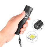 XANES P50 XHP50 3-5Modes Telescopic USB Rechargeable Flashlight LED With 18650 Battery Flashlight Suit