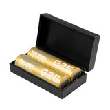 2Pcs GOLISI G25 2500mAh 20A CDR High Brain Powerful IMR 18650 Li-ion Rechargeable Battery With Storage Case