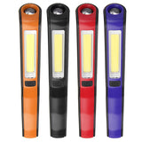 Portable LED+COB Rechargeable Pocket Work Light Magnetic Pen Clip Camping Car Inspection Flashlight 