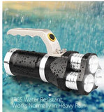 3000LM 3x T6 LED Flashlight Rechargeable Tactical Spotlight