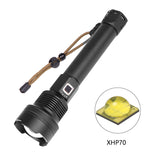 XANES® 1907 XHP70 1900 Lumens 3 Modes Zoomable USB Rechargeable LED Flashlight Outdoor 18650/26650 Flashlight LED Torch Light