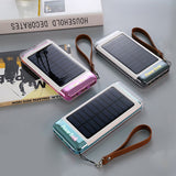 2019 New 20000mAh Solar Power Bank For Flashlight iPhone Mobile Phone Powerbank Power Source