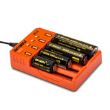 Basen BO4 4Colors Smart Li-ion Battery Charger for 14500 18650 26650 21700 Battery