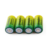 SKYWOLFEYE 4 Pcs 16340/123A Battery 3.7V Flashlight Power Camping Hunting Portable Battery