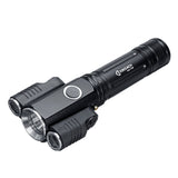 T6+XPE 1000LM Adjustable Head USB Rechargeable LED Flashlight Outdoor Multifunctional 18650 Flashlight Three-head Flashlight