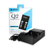 Eizfan Pro Q2 2 Slots Battery Charger Smart Charger For 18650 20700 21700 26650 Battery US/EU Plug