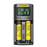 NITECORE UM2 LCD Screen Display 5V/2A Lithium Battery Charger 2-Slots Smart Rapid Charger For NITECORE 18650 Battery