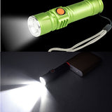 Elfeland ST-515 T6 Zoomable USB Charger LED Flashlight With 18650 