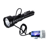 Nitenumen TA03 L2 U3 1120LM 5Modes Dual Switch USB Rechargeable Tactical LED Flashlight